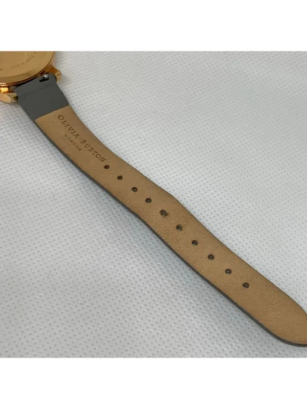 Olivia Burton women watch grey floral dial rose gold tone 38mm leather running - Image 7
