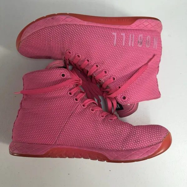 NOBULL No‎ Bull Women 8 High Top Sneaker Trainer Pink SuperFabric Training Shoes - Image 4