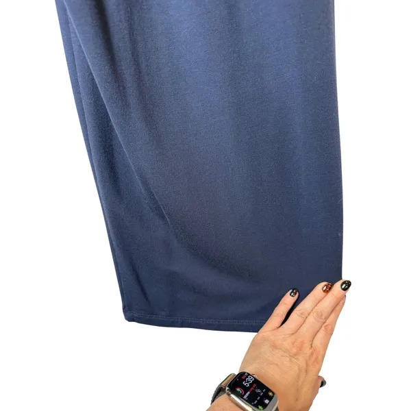 Quince French Terry Modal Wide Leg Pants Women Medium Navy Lounge Athleisure - Image 7