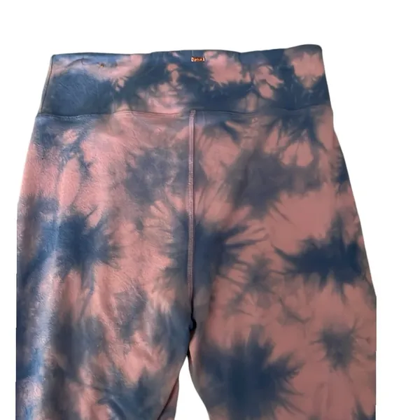 Vs Pink Tie Dye Bell Bottom Criss Cross Front Leggings - Image 3