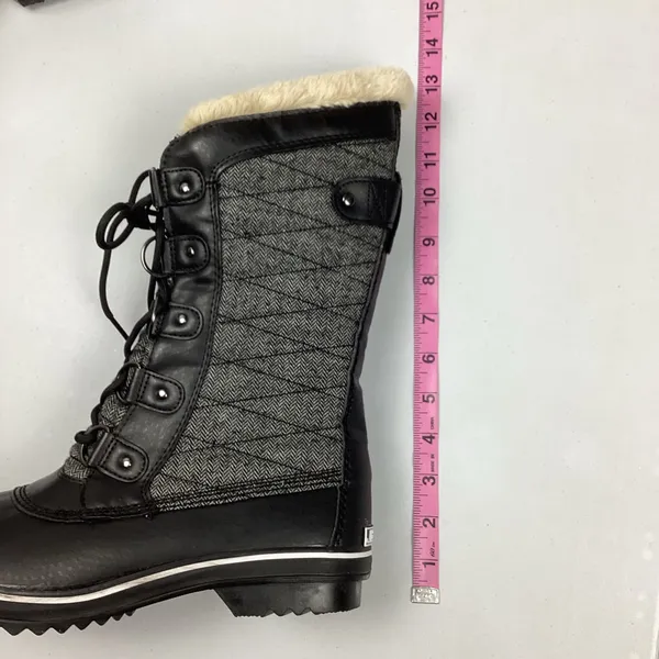 JBU by Jambu Lorna Black Herringbone Winter Boots Size 9.5 NEW! - Image 8