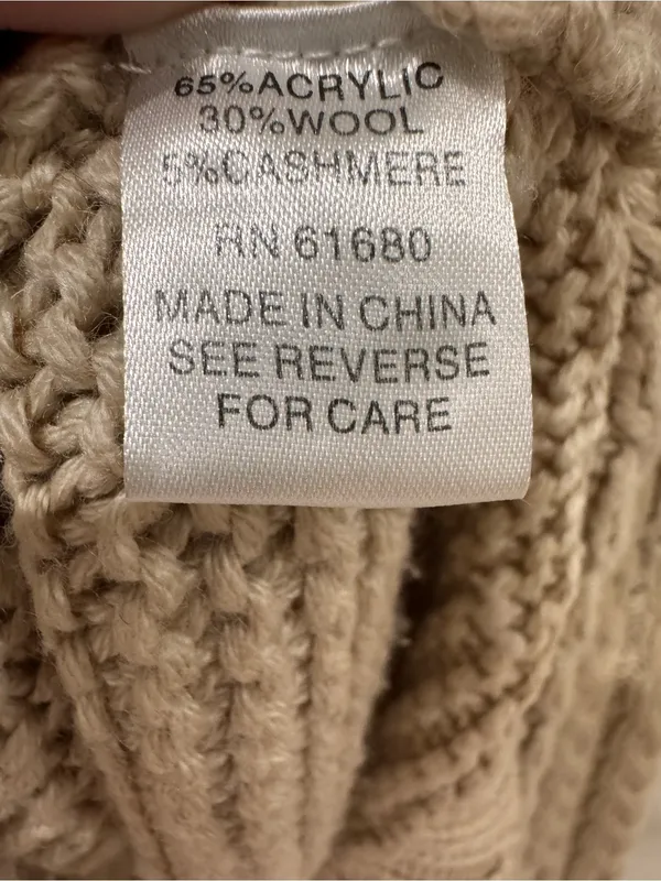 Ami Dans La Rue Size Medium Chunky Knit Cable Fisherman Beige Sweater - Image 3