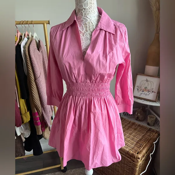 Zara Pink Mini Dress - Image 3