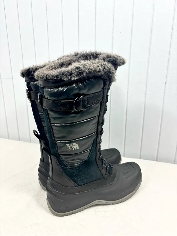 The-North-Face Womens Shellista Snow Boot Size 8.5 Waterproof Tall Lace Up Black - Image 4