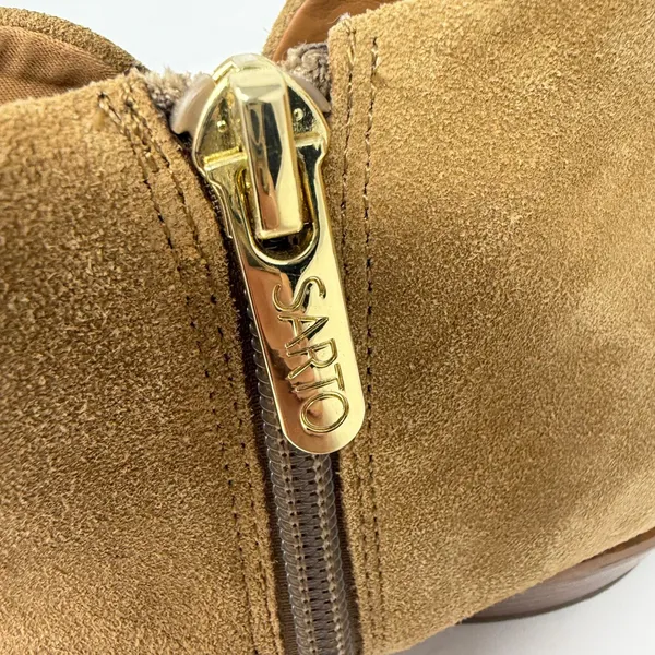 Franco Sarto Shellson Ankle Boot Tan Suede Pointed Toe Women 7M Size 7 - Image 5