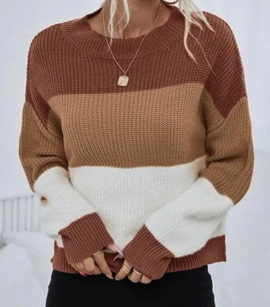 SheIn Color Block Drop Shoulder Sweater - Image 5