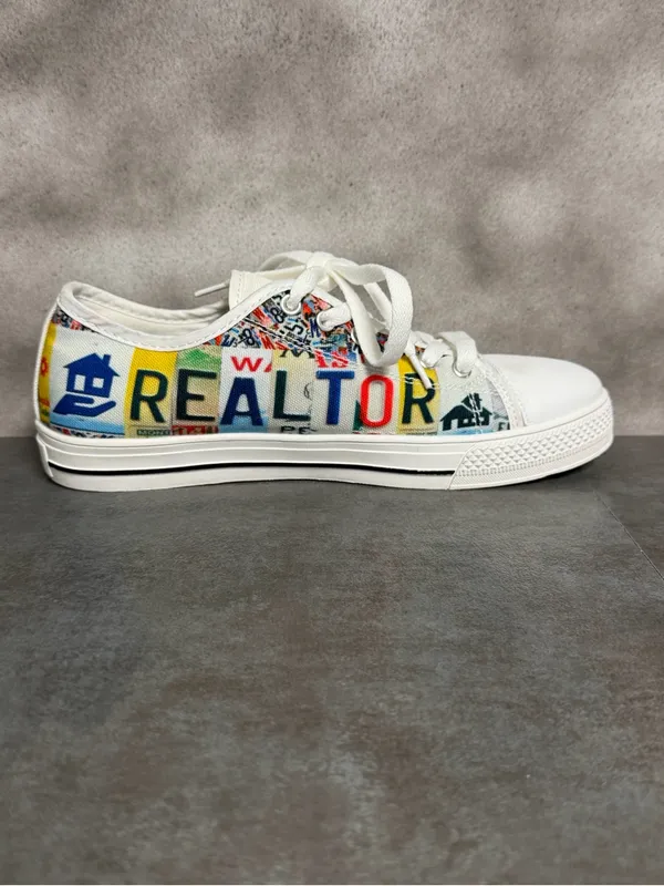 Realtor Canvas Sneakers Women's Size 8 White/Multicolor - Image 15