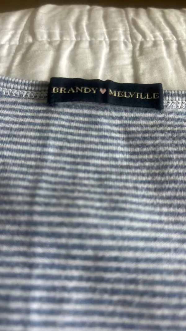 Brandy Melville blue and white stripper top  - Image 2