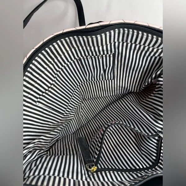 Luv Betsey By Betsey Johnson Pink Black Large Bag Bows Tote Quilted Y2K‎ Quirky - Image 15