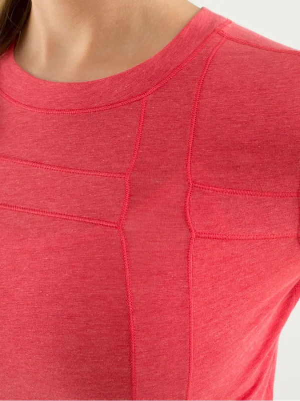 Lululemon Promenade Long Sleeve Athletic Active Top Shirt Red Asymmetric - Image 4