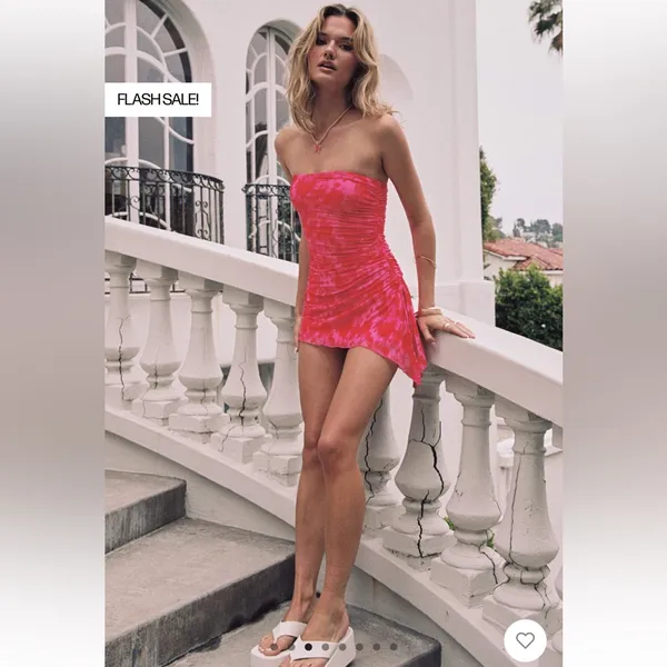 Princess Polly Donelli Pink Floral mini dress size 2 NWT - Image 3