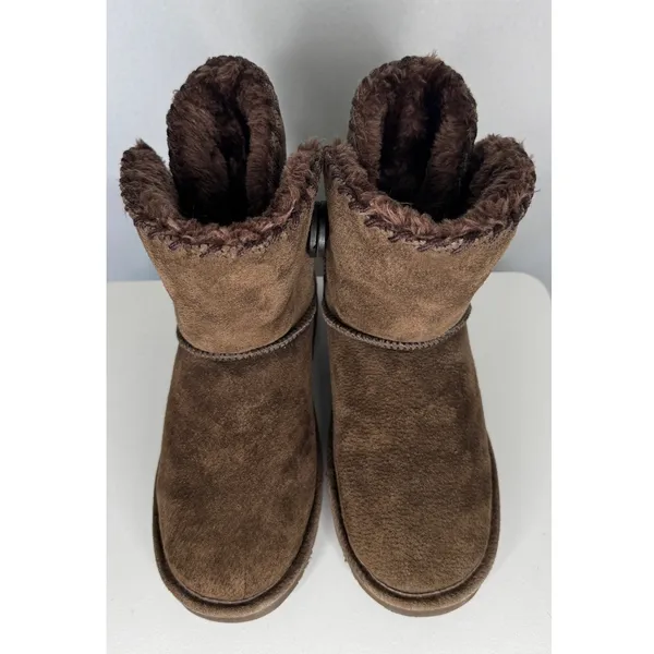 1990s–2000s Lamo Essential Shearling Suede Button Boots 7.5/8 Brown - Image 14
