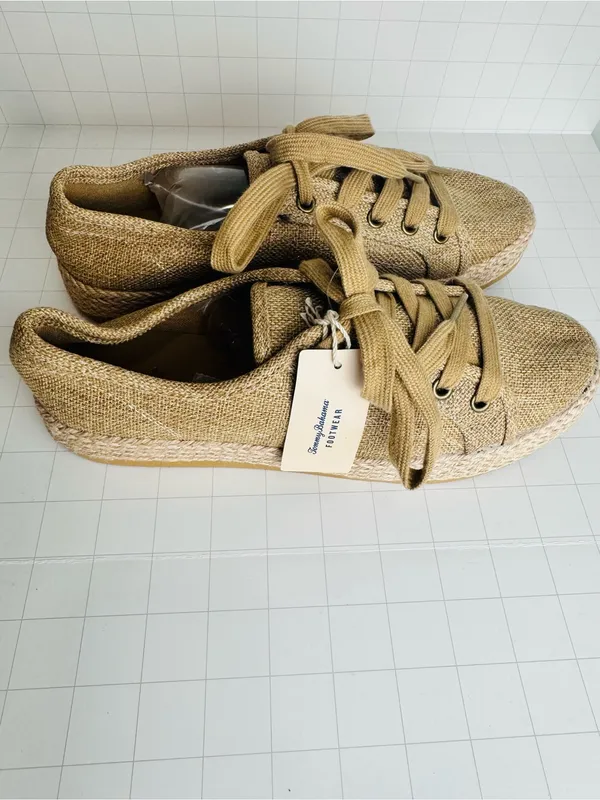 Tommy Bahama Beige Canvas Espadrille Sneakers - Image 5
