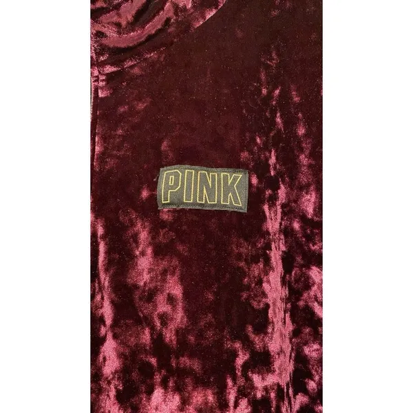 Victoria's Secret PINK REVERSIBLE SHERPA LINED JACKET SHERPA VELVET LARGE - Image 3