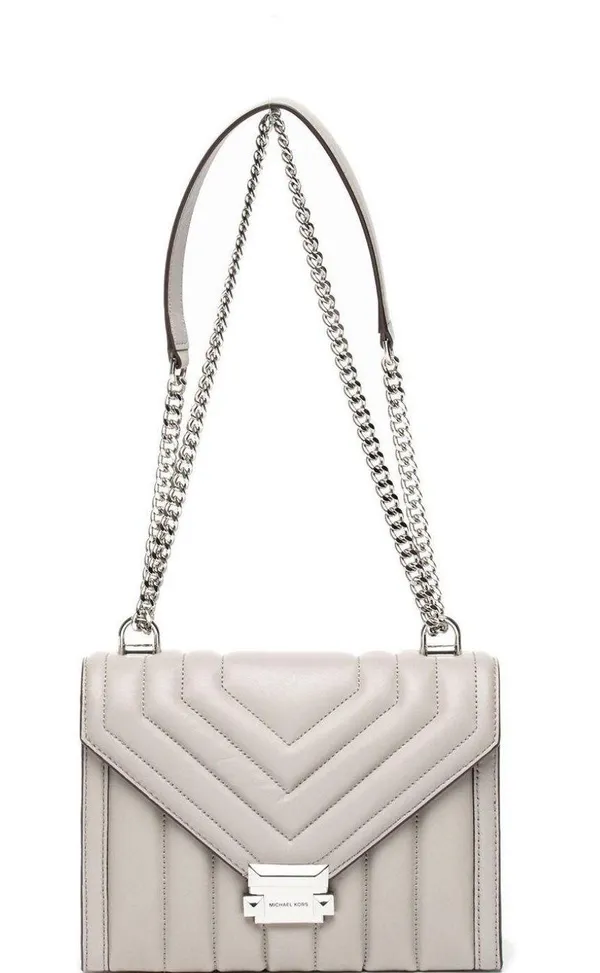 Michael Kors Small Pearl Grey Shoulder Purse - Image 5