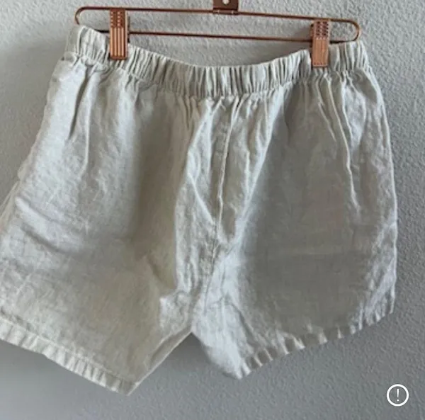Unbranded Cream Neutral Linen Shorts Small - Image 2