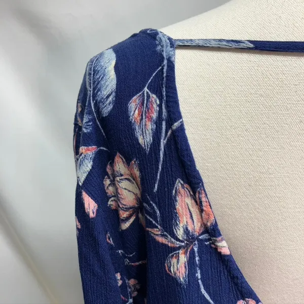 Billabong Heart strayed Floral Mini Dress Womens Medium Rayon Boho‎ Summer - Image 10