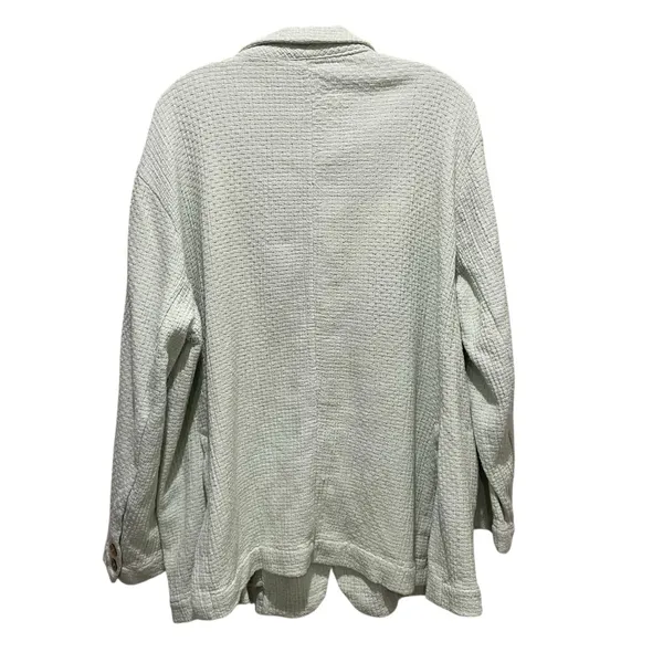 Free People Woven Textured Button Front Jacket Light Green Womens Size Medium - Image 5