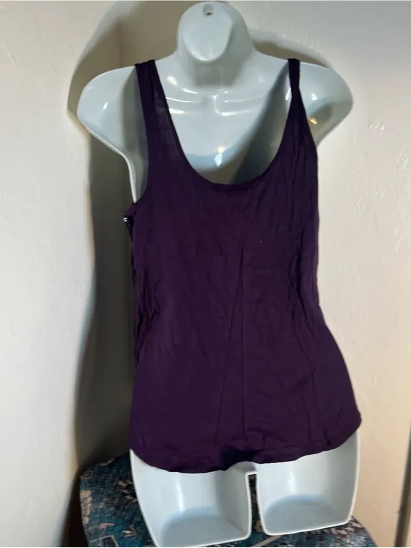 Express Purple Sequin Embellished Tank Top - Image 4