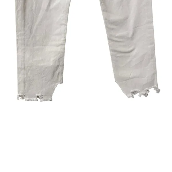 NWT FREE PEOPLE We The Free Maggie Distressed Cotton White Denim Jeans - Image 10