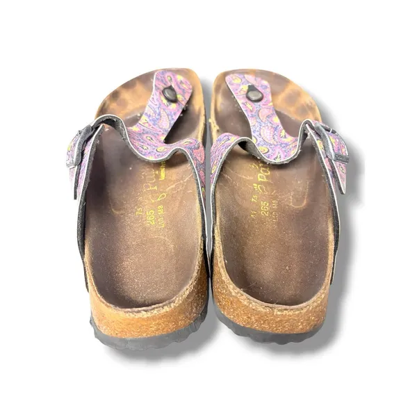 Papillio Birkenstock Pink Purple Paisley Thong Sandals Cork EU 41 US 10 - Image 3