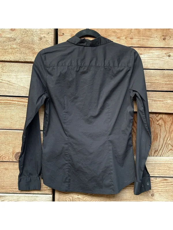 H&M Button-Up Shirt | Black, 8 - Image 3