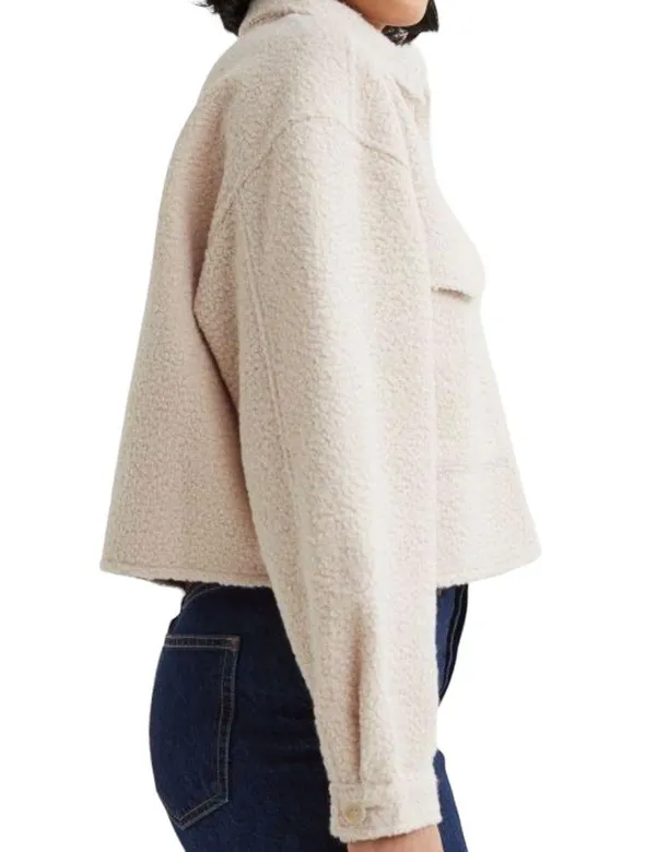 Divided Cropped Teddy Jacket - Image 2