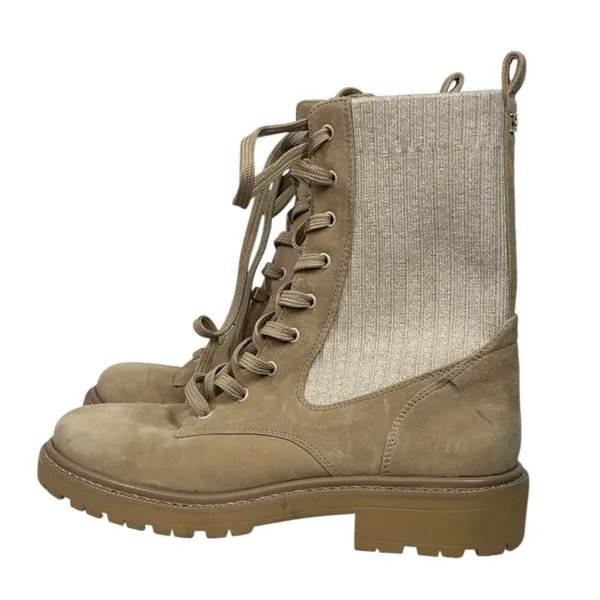 Sam Edelman Lydell Tan Suede Combat Boots Women’s 8 Lug Sole Neutral Fall Boots - Image 6