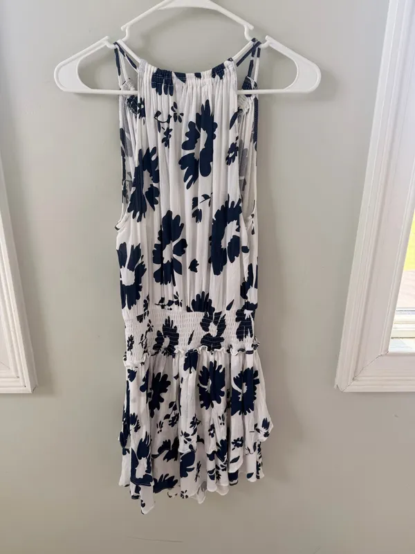navy and white mini dress Blue Size M - Image 2