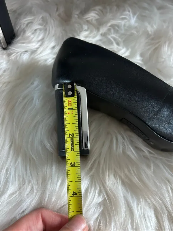 Alfani black chunky heel pointed toe size 6 stylish work wear leather - Image 6
