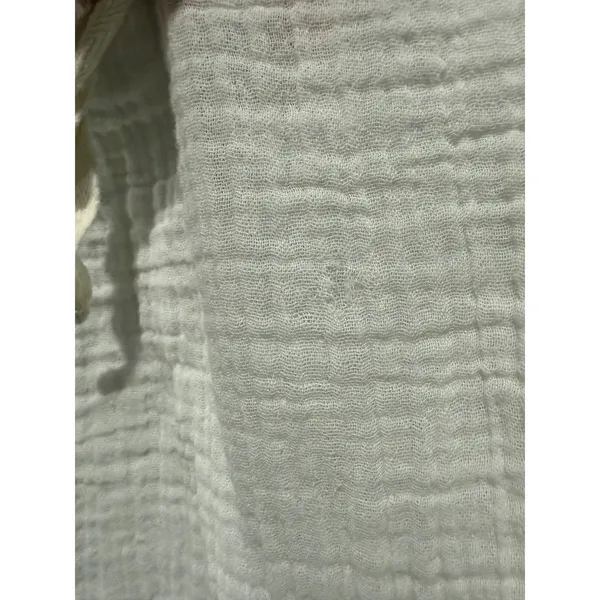 9seed Women Sz S Kaftan Dress White Gauze Cotton Boho Coverup Beach Coastal - Image 6