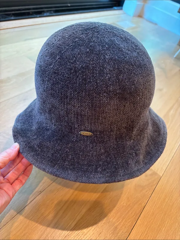 Scala Chenille Cloche Hat Grey NWT One Size - Image 2
