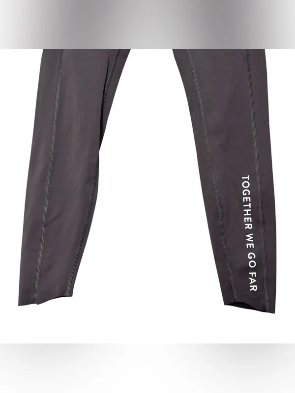 Peloton Essential Tulip Together We Go Far Gray Athletic Leggings Size Small - Image 4