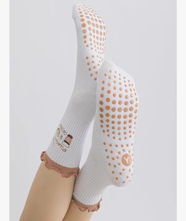 Pilates Grip Socks White - Image 2