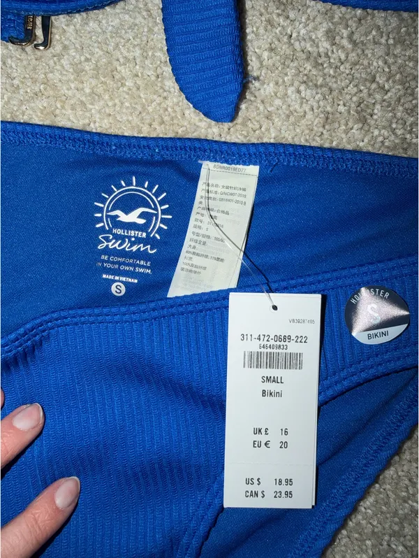 Blue Hollister Bikini Set NWT S - Image 3