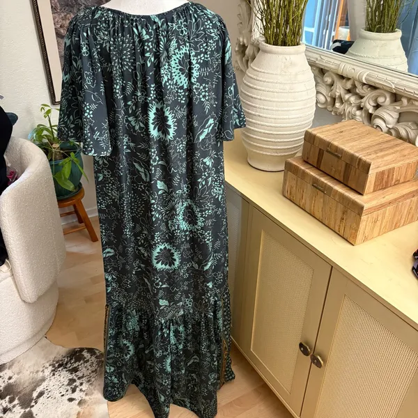 RAGA Stefna Maxi Dress‎ Green Size Small Printed Boho - Image 5
