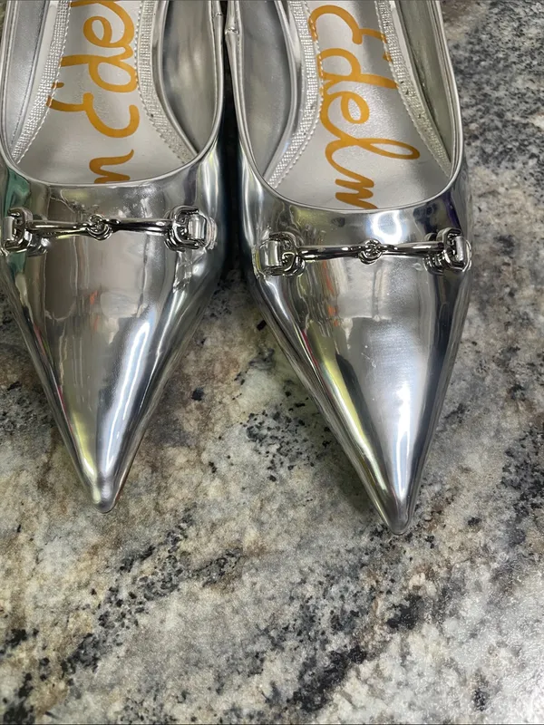 Sam Edelman Kaya 2 Women's Silver Pumps with dust bag - Image 2