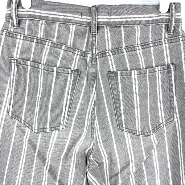 PacSun Gray Double Stripe High Waisted Straight Leg Jeans‎ 27 - Image 4