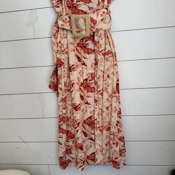 ASOS floral midi dress with belt - Image 4