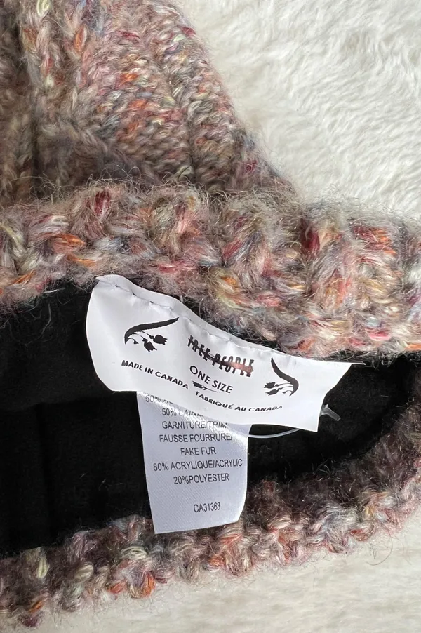 Confetti Cable Pom Beanie - Image 3