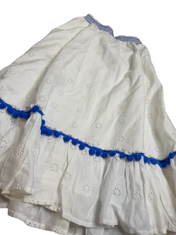 🌊 J.Crew Eyelet‎ Ruffle Midi Skirt Small NWT Boho Coastal 🌊 - Image 3