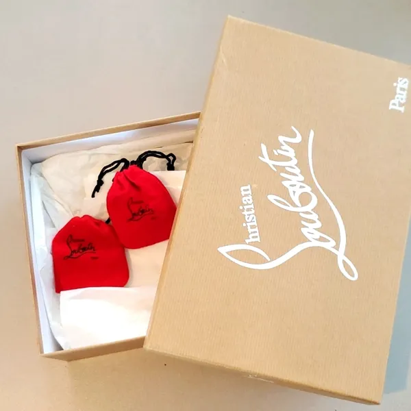 New Christian Louboutin Black Patent Leather Toboggan - Image 7