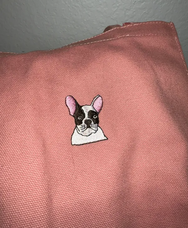 French Bulldog Mini Tote Pink - Image 3