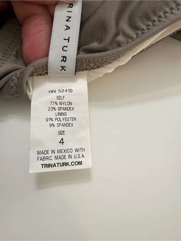 Trina Turk Taupe Halter Top Only Size 4 - Image 7
