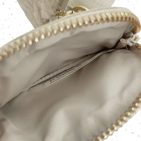 Lululemon Dual Pouch Wristlet Plush Fleece Natural Ivory Gold Cozy Fall Wallets - Image 10
