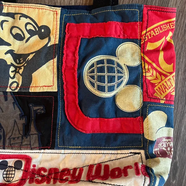 Disney Walt  World Patchwork Mickey Multicolored Tote Bag - Image 2