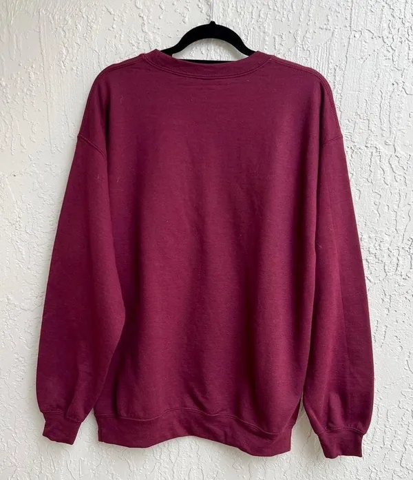 Polite society thick cotton purple sweatshirt SANTA Large - Image 4