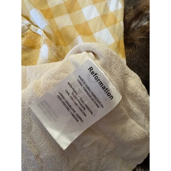 the Reformation Darby Dress Yellow Midi Size Medium - Image 9