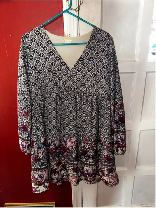 Altar'd State Floral Print Bohemian Babydoll Mini Dress Bridgerton Romantic - Image 4
