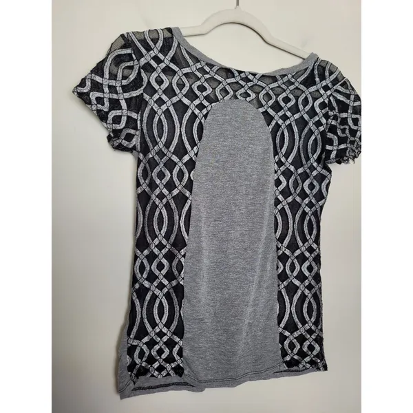 Angels & Diamonds Graphic T-Shirt Demonia Affliction Goth Emo Grunge Mesh Small - Image 8